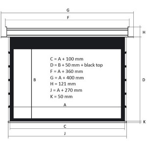 Экран потолочный с системой натяжения Kauber InCeiling Tensioned BT Cinema 104 16:9 Clear Vision