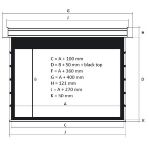 Экран потолочный с системой натяжения Kauber InCeiling Tensioned BT Cinema 113 16:9 Peak Contrast S
