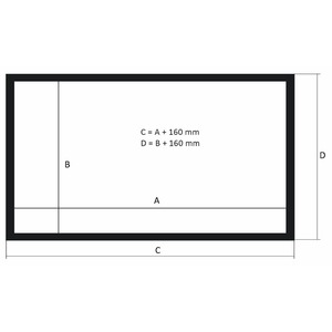 Экран для проектора Kauber Frame Velvet Cinema 154 16:9 Microperf MW