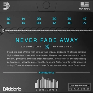 Струны для 12-ти струнной акустической гитары DAddario XTAPB1047-12