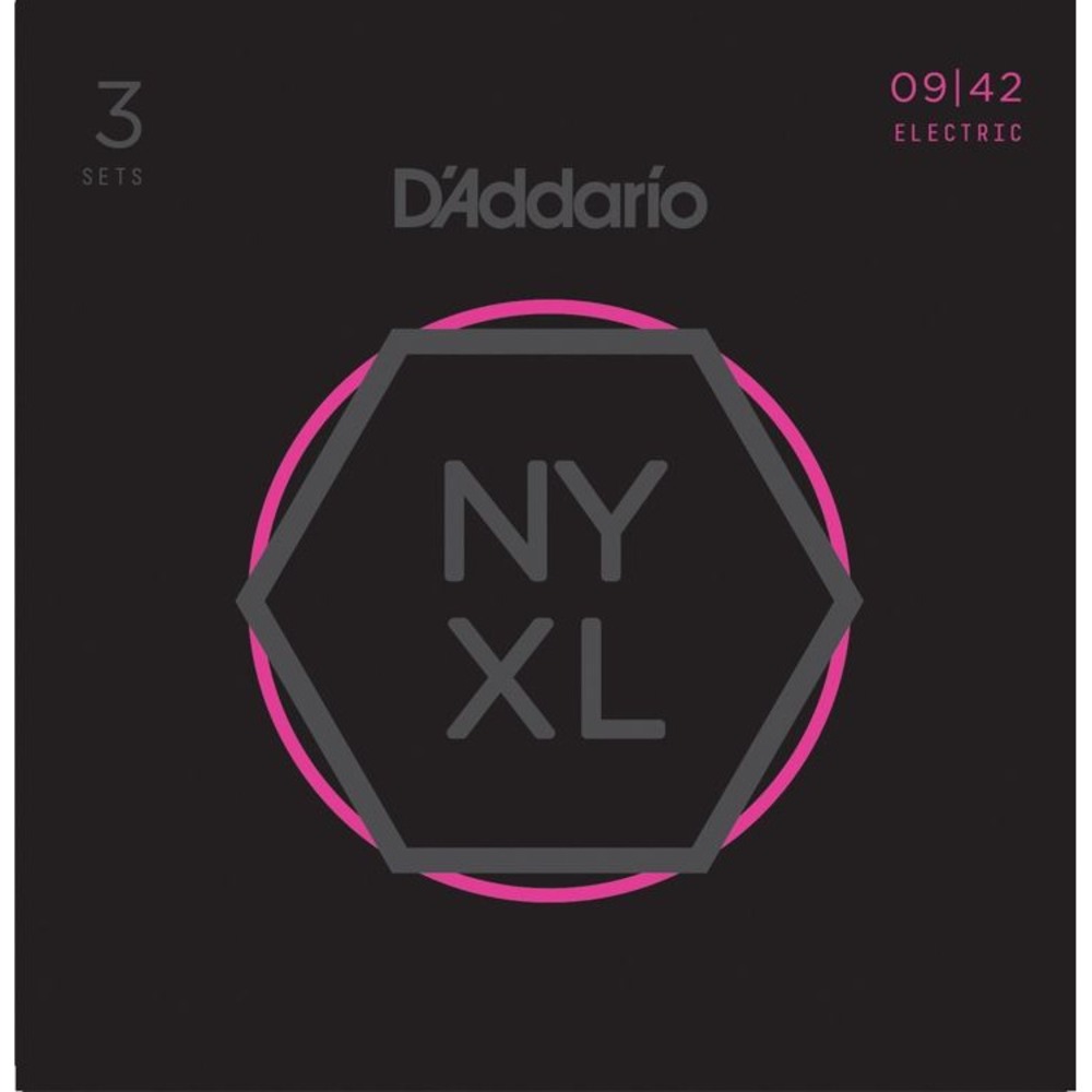 Струны для электрогитары 3 комплекта DAddario NYXL0942-3P