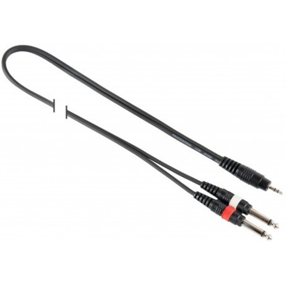 Кабель аудио 1xMini Jack - 2xJack Roxton Y-002/2M 2.0 m