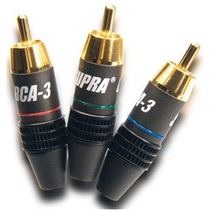 Разъем RCA (Комплект) Supra RCA-3 Plug Red/Blk Pair Bulk