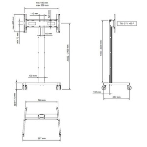 Мобильная стойка для LCD SMS Flatscreen FH MT1450 A/S EU