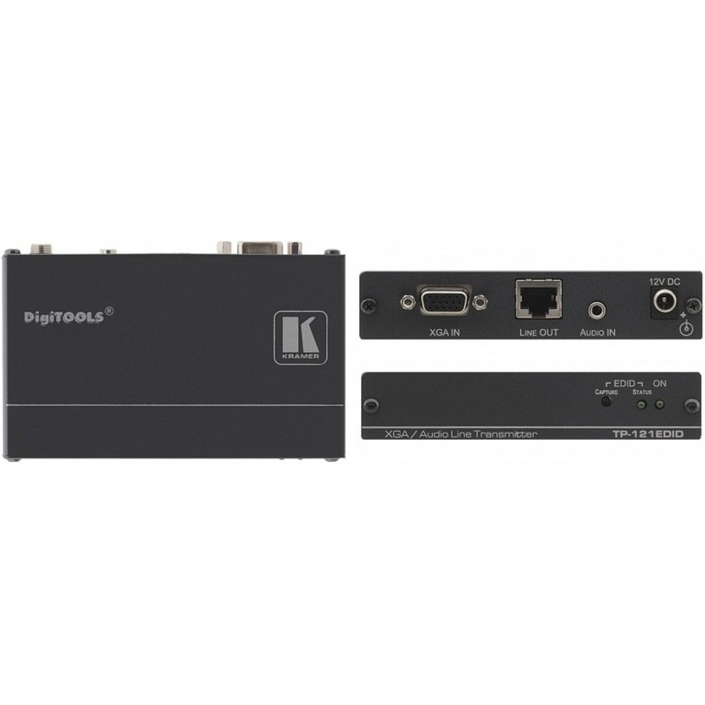 Передача по витой паре DVI, данные (RS-232) и аудио Kramer TP-121EDID