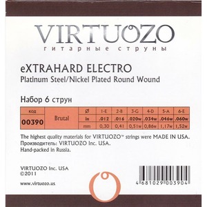 Струны для электрогитары Virtuozo 00390 eXTRAHARD ELECTRO