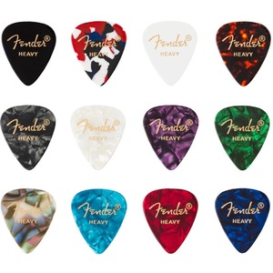 Медиатор Fender 351 Shape Celluloid Medley Heavy 12