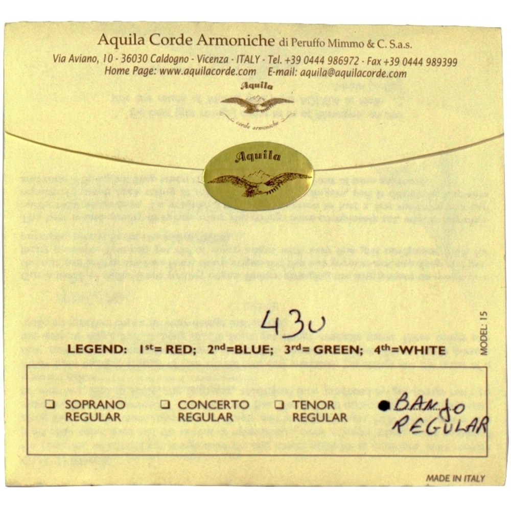 Струны для банджо AQUILA 43U Banjouke