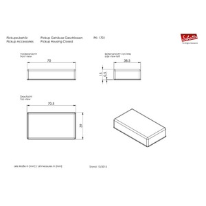 Крышка звукоснимателя электрогитары SCHALLER 17010202