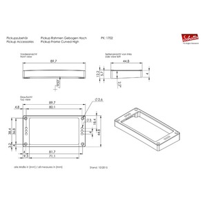 Рамка звукоснимателя SCHALLER 17020314