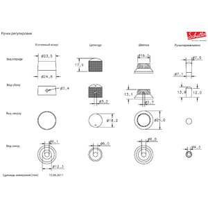 Ручка в форме шляпки для гитары SCHALLER 15010500