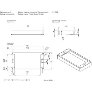 Рамка звукоснимателя SCHALLER Pickup-Frames 17020413
