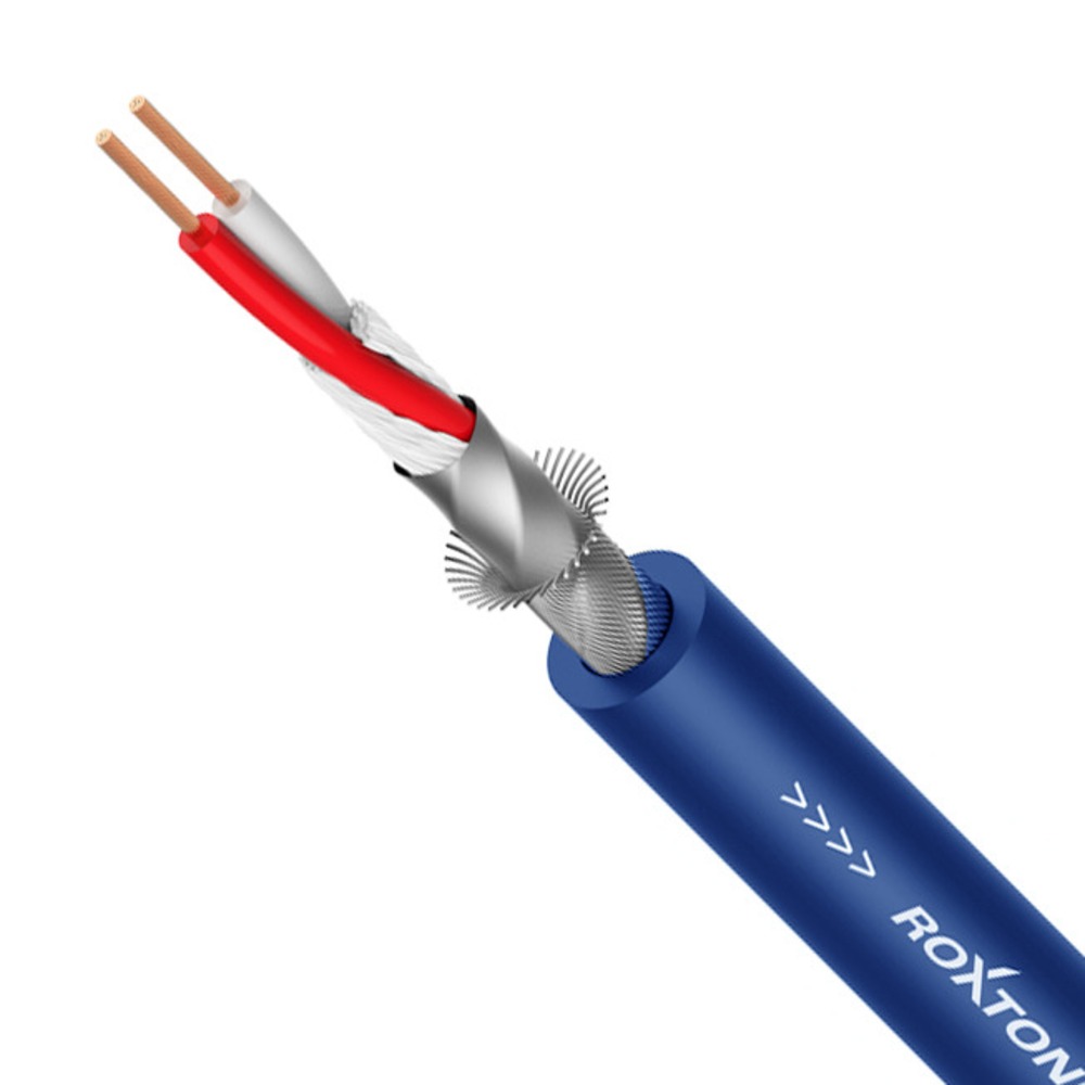 Кабель микрофонный в нарезку Roxtone MC020 Blue