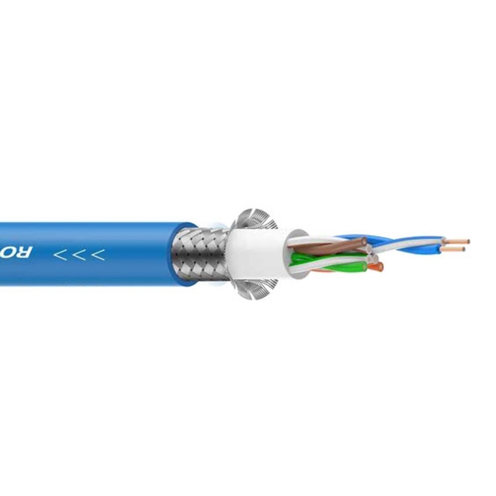 Кабель витая пара в нарезку Roxtone CAT5FB/100 Blue 100.0m