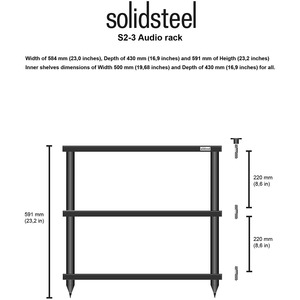 Hi-Fi стойка Solidsteel S2-3 Black