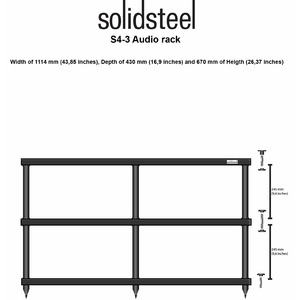 Hi-Fi стойка Solidsteel S4-3 Black