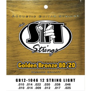 Струны для 12-ти струнной акустической гитары SIT Strings GB121046 Golden Bronze Light 80/20 10-46