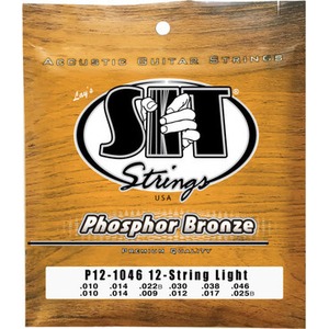 Струны для 12-ти струнной акустической гитары SIT Strings P121046 Phosphor Bronze Light 10-46