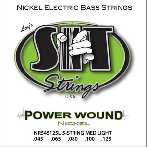 Струны для 5-ти струнной бас-гитары SIT Strings NR545125L Powerwound Nickel Light 45-125