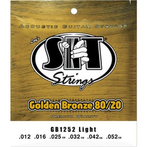 Струны для акустической гитары SIT Strings GB1252 Golden Bronze Light 80/20 12-52