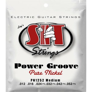 Струны для электрогитары SIT Strings PN1252 Power Groove Pure Nickel Medium 12-52