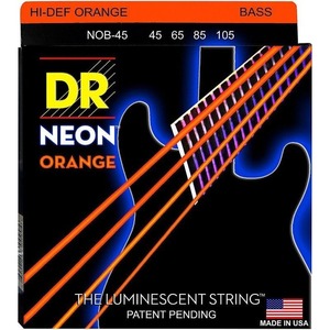 Струны для бас-гитары DR String NOB-45 HI-DEF NEON