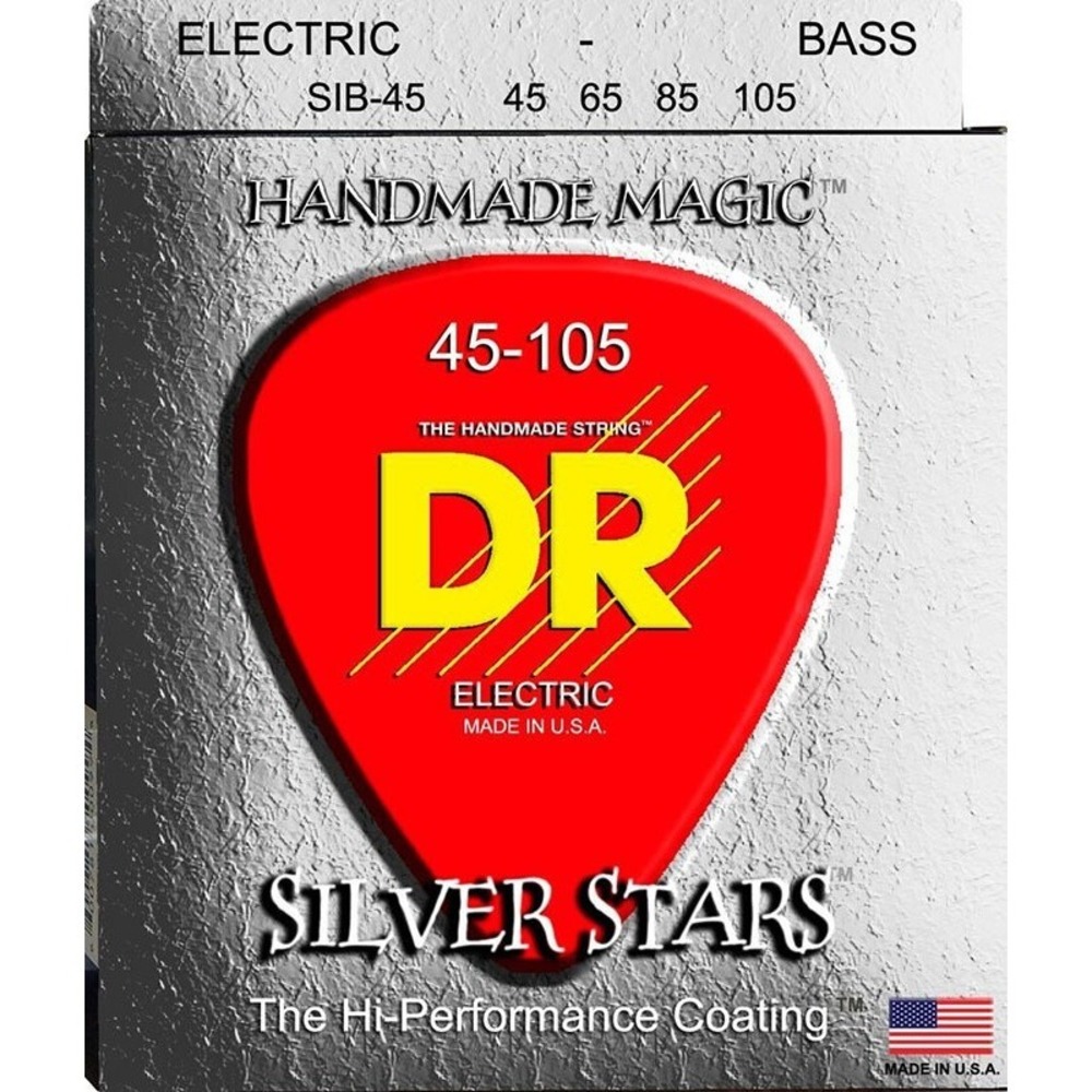 Струны для бас-гитары DR String SIB-45 - SILVER STARS