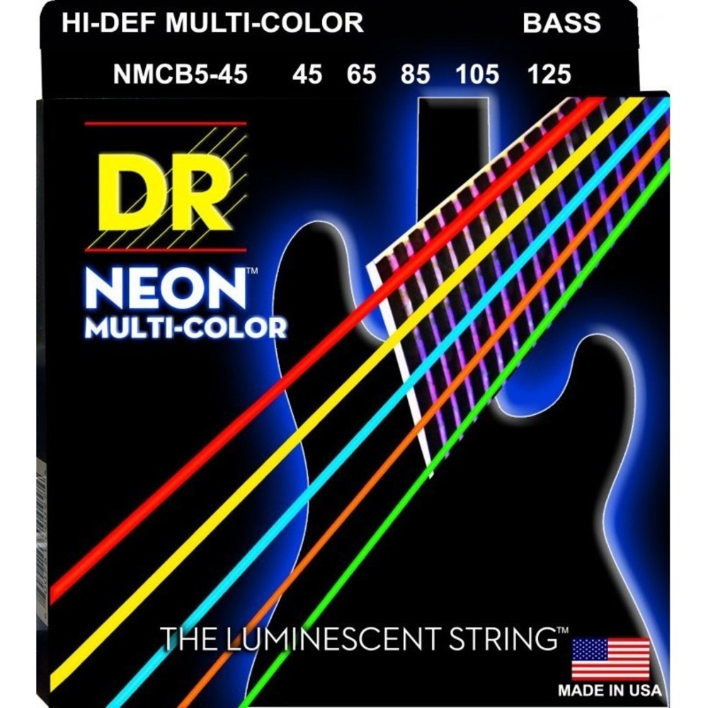 Струны для бас-гитары DR String NMCB5-45 - HI-DEF NEON