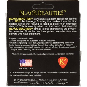 Струны для акустической гитары DR String BKA-10 BLACK BEAUTIES