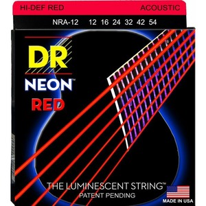 Струны для акустической гитары DR String NRA-12 HI-DEF NEON