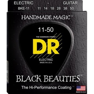 Струны для электрогитары DR String BKE-11 BLACK BEAUTIES