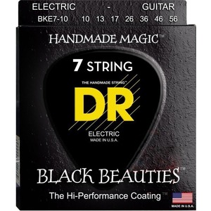 Струны для электрогитары DR String BKE7-10 BLACK BEAUTIES