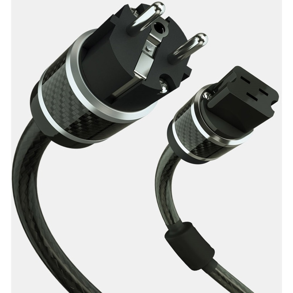 Кабель силовой Schuko - IEC C19 T+A Power Three Carbon 3.0m C19 HD Heavy Duty socet