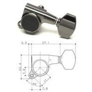 Колки гитарные Gotoh SG381-HAPM-07-CK- L3+R3