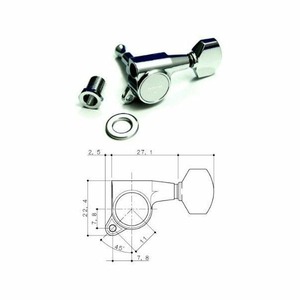 Колки локовые Gotoh SG381-MG-07-C- L3+R3