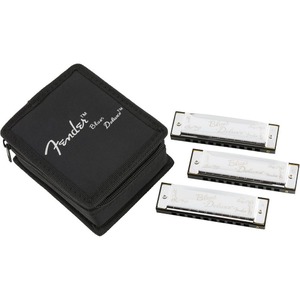 Губная гармошка Fender Blues Deluxe Harmonica Pack of 3 with Case