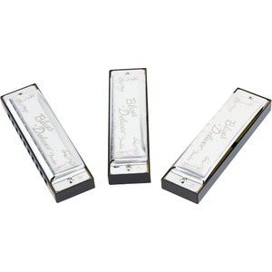 Губная гармошка Fender Blues Deluxe Harmonica Pack of 3 with Case