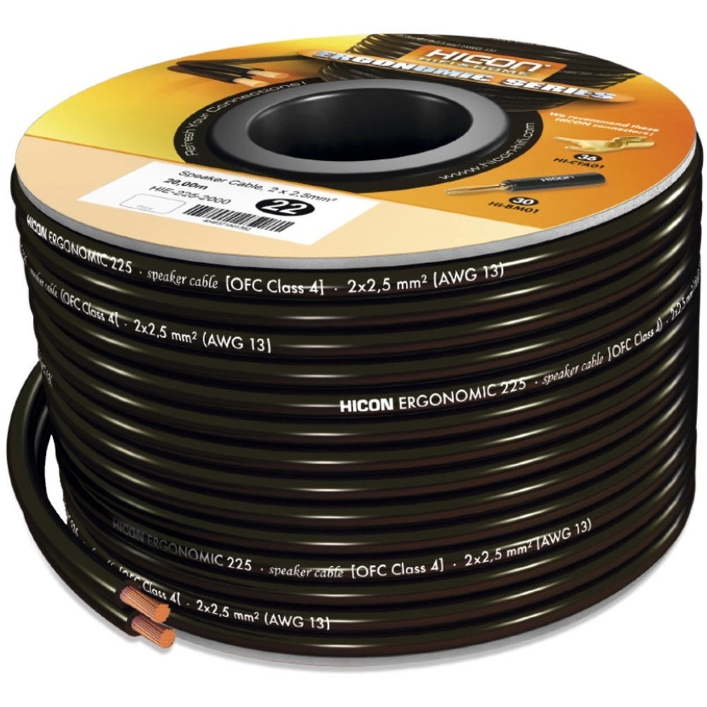 Кабель акустический на катушке HIC-ON HIE-225-1000 10m