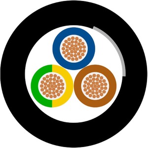 Кабель силовой в нарезку Sommer Cable 700-0101-0315TI Rubber Sleeve Titanex