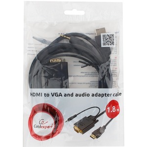 Кабель HDMI - VGA Cablexpert A-HDMI-VGA-03-6 1.8m