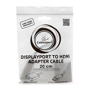 Переходник DisplayPort - HDMI Cablexpert A-DPM-HDMIF-002-W