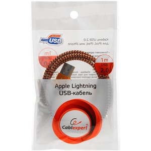 Кабель USB 2.0 Тип A - Lightning Cablexpert CC-ApUSB2oe1m 1.0m