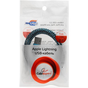 Кабель USB 2.0 Тип A - Lightning Cablexpert CC-ApUSB2bl1m 1.0m