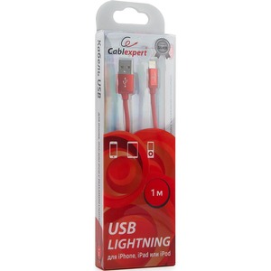 Кабель USB 2.0 Тип A - Lightning Cablexpert CC-S-APUSB01R-1M 1.0m