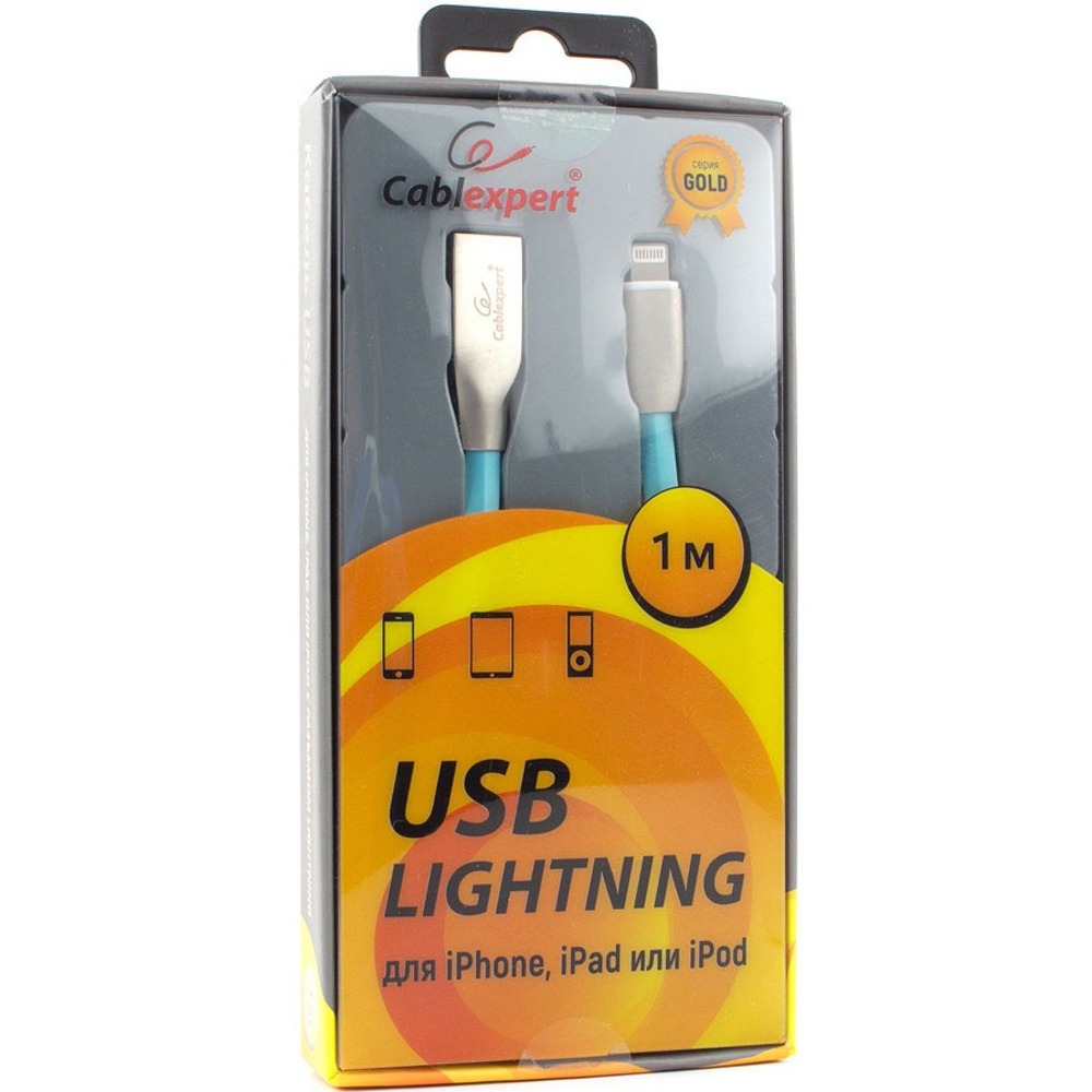 Кабель USB 2.0 Тип A - Lightning Cablexpert CC-G-APUSB01Bl-1M 1.0m