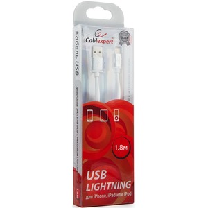 Кабель USB 2.0 Тип A - Lightning Cablexpert CC-S-APUSB01W-1.8M 1.8m
