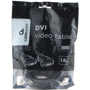 Кабель DVI - DVI Cablexpert CC-DVI2L-BK-6 1.8m