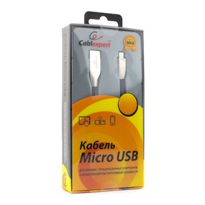 Кабель USB 2.0 Тип A - B micro Cablexpert CC-G-mUSB01Bk-1M 1.0m