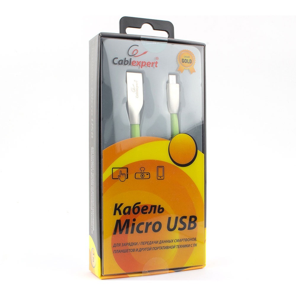 Кабель USB 2.0 Тип A - B micro Cablexpert CC-G-mUSB01Gn-1M 1.0m