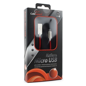 Кабель USB 2.0 Тип A - B micro Cablexpert CC-P-mUSB02R-1M 1.0m